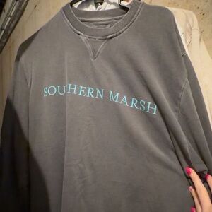 Southern Marsh Charcoal Crewneck Sweater